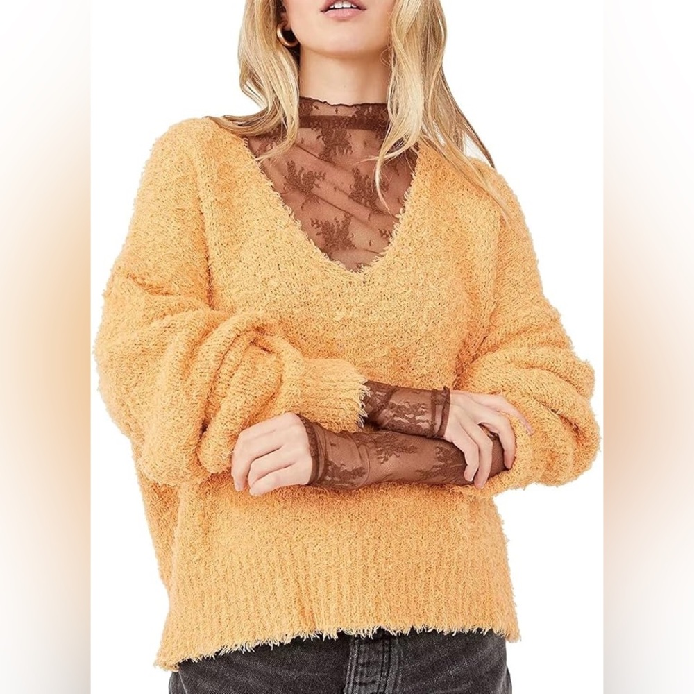 Free People Theo V Neck Sweater XS